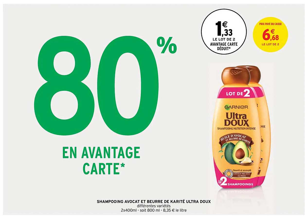 Shampooing Avocat Et Beurre De Karité Ultra Doux