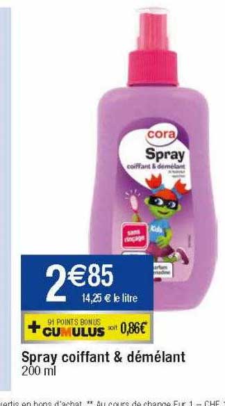 spray coiffant & démélant