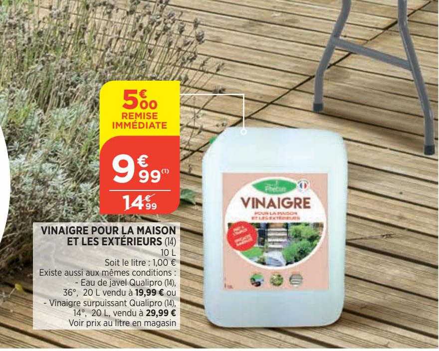 vinaigre pour la maison et les extérieurs