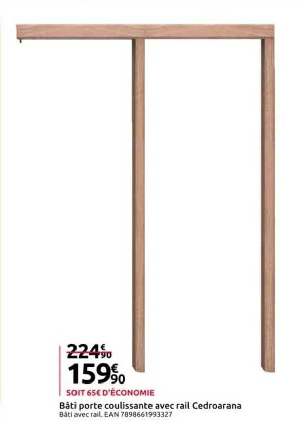 bâti porte coulissante avec rail cedroarana