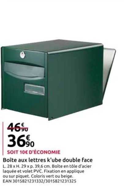 boîte aux lettres k'ube double face