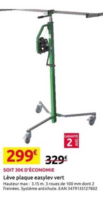 lève plaque easylev vert