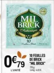 10 feuilles de brick "mil brick"