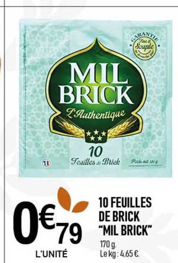 10 feuilles de brick "mil brick"