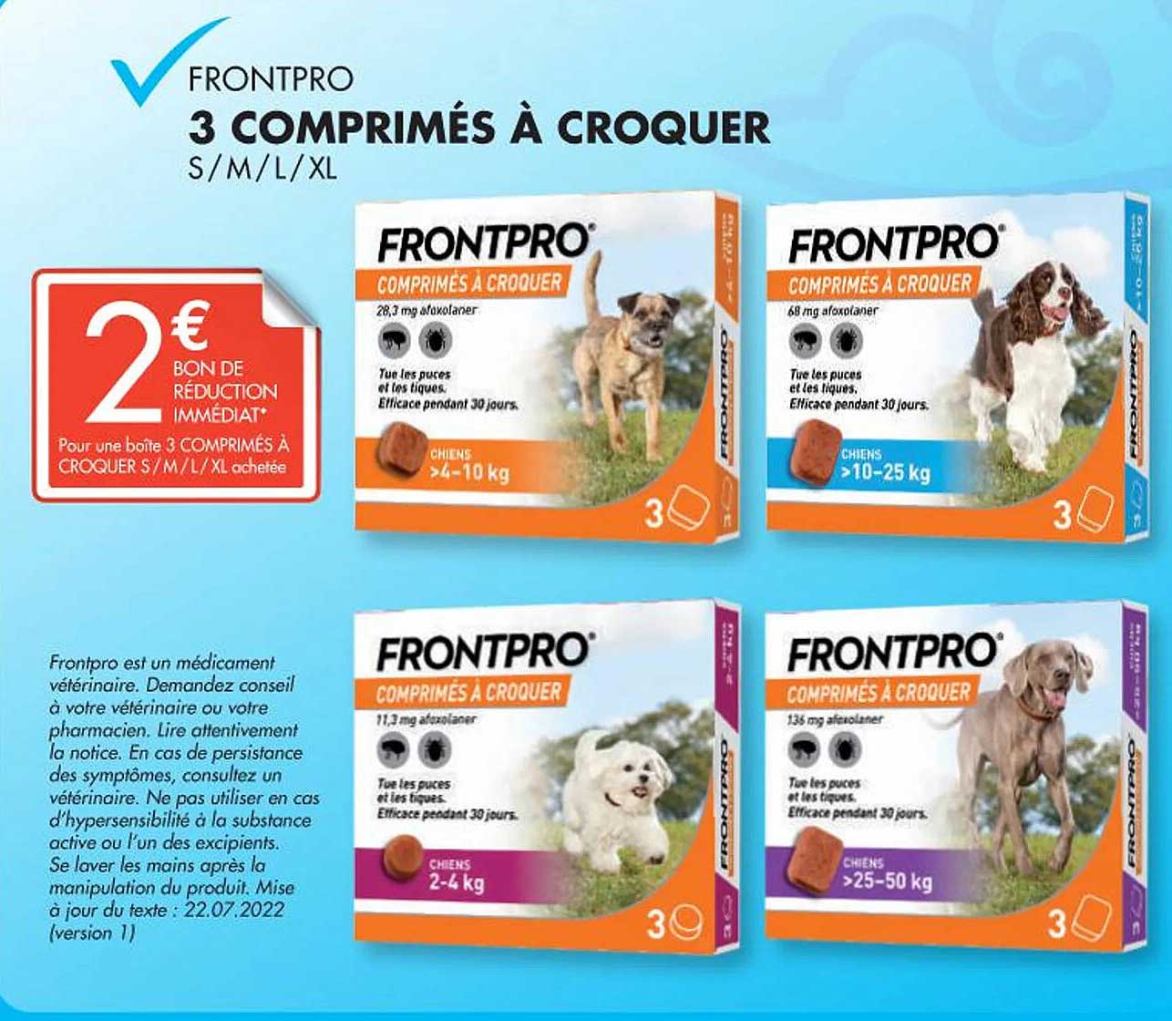 3 comprimés à croquer frontpro