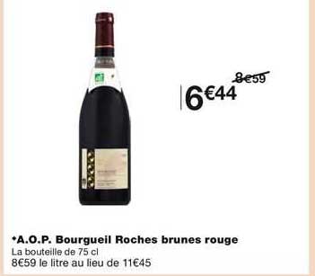 a.o.p. bourgeuil roches brunes rouge