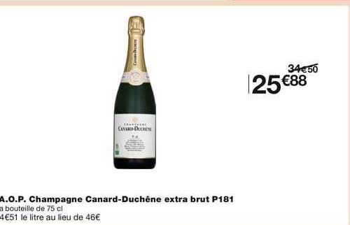a.o.p. champagne canard-duchêne extra brut p181