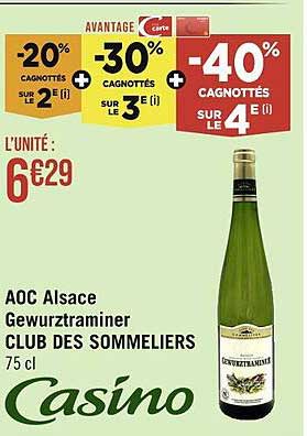Aoc Alsace Gewurztraminer Club Des Sommeliers