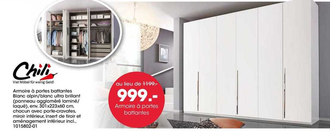 armoire à portes battantes chili