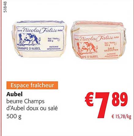 aubel beurre champs d'aubel doux ou salé