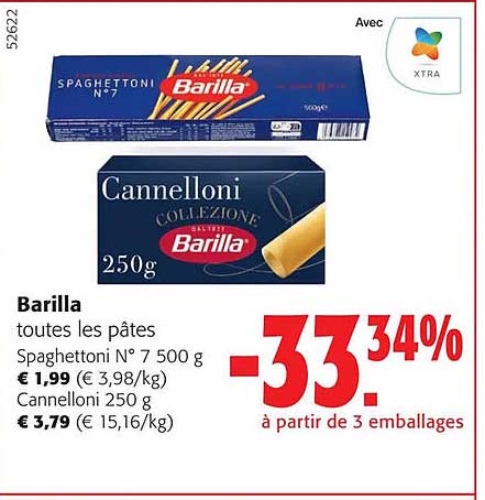 barilla toutes les pâtes spaghettoni n°7 cannelloni