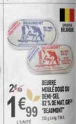 beurre moule doux ou demi-sel "beaumont"