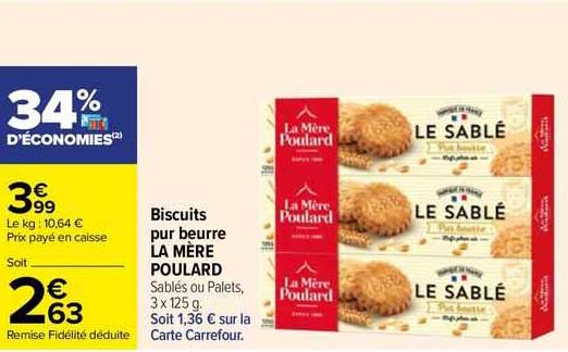biscuits pur beurre la mère poulard