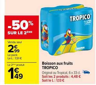 Boisson Aux Fruits Tropico
