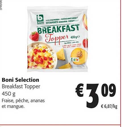 boni selection breakfast topper