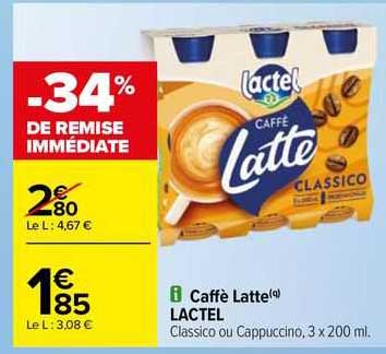 caffè latte lactel