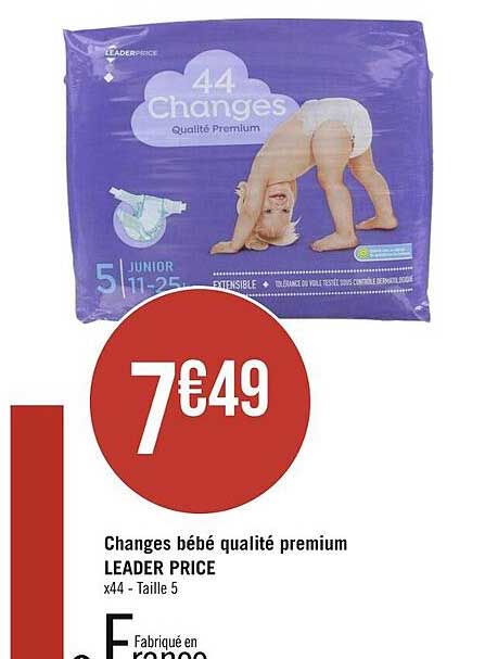 changes bébé qualité premium leader price