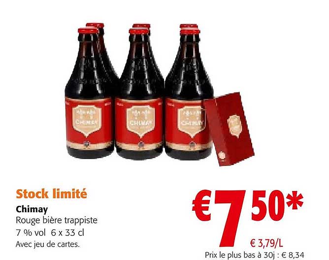 chimay rouge bière trappiste 7% vol