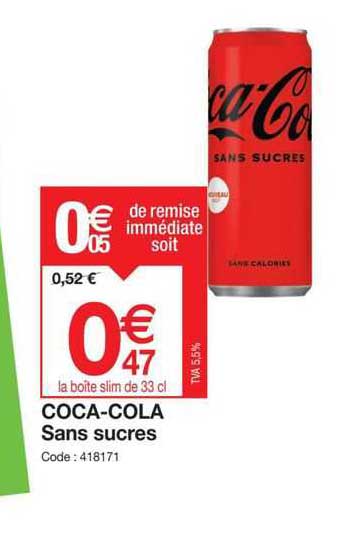coca-cola sans sucres