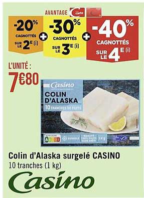 Colin D'alaska Surgelé Casino