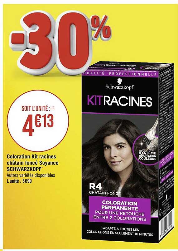 coloration kit racines châtain foncé soyance schwarzkopf