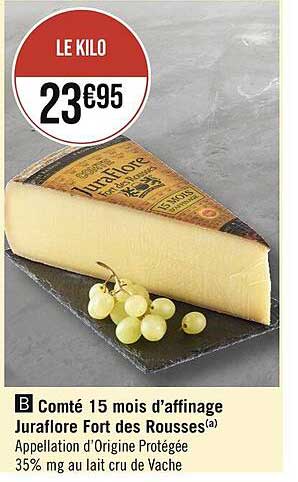 comté 15 mois d'affinage juraflore fort des rousses