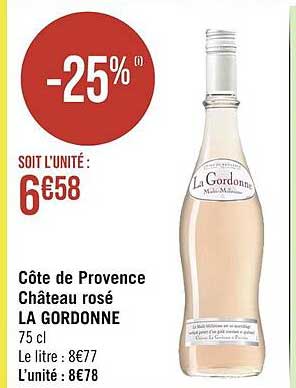 côte de provence château rosé la gordonne