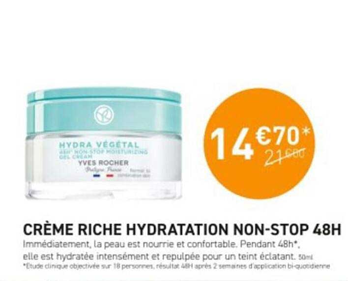 crème riche hydratation non-stop 48h