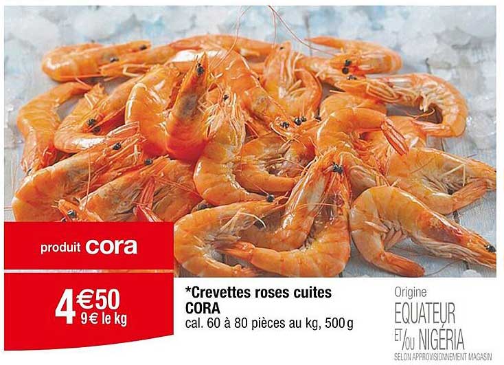 Crevettes Roses Cuites Cora