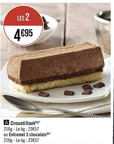 croustillant ou entremet 3 chocolats