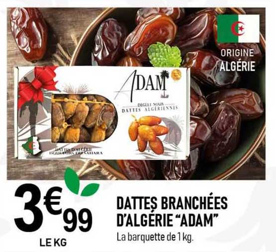 dattes branchées d'algérie "adam"
