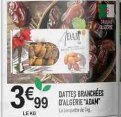 dattes branchées d'algérie "adam"