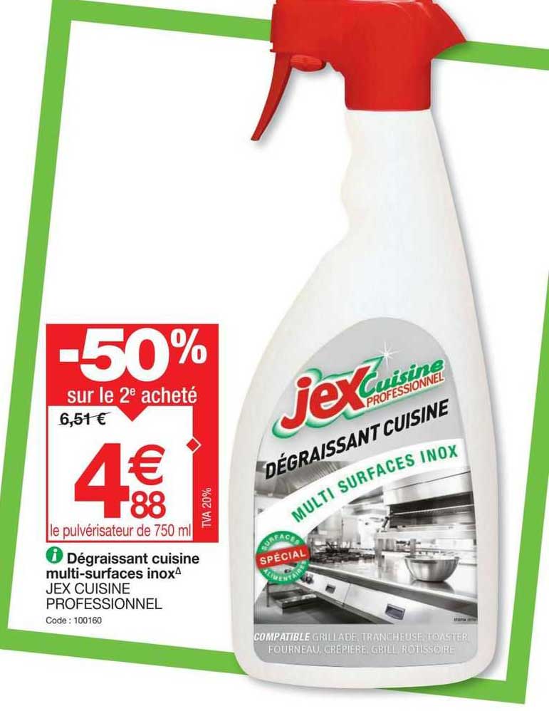 dégraissant cuisine multi-surfaces inox jex cuisine professionnel