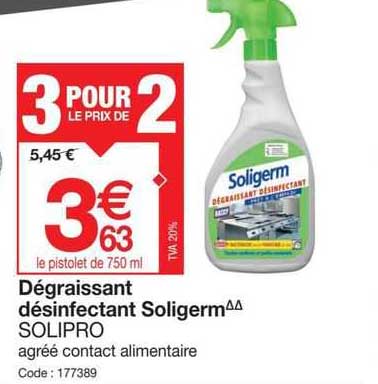 dégraissant désinfectant soligerm solipro