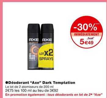 déodorant "axe" dark temptation