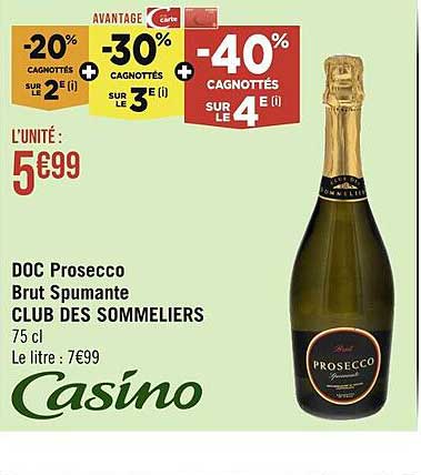 Doc Prosecco Brut Spumante Club Des Sommeliers