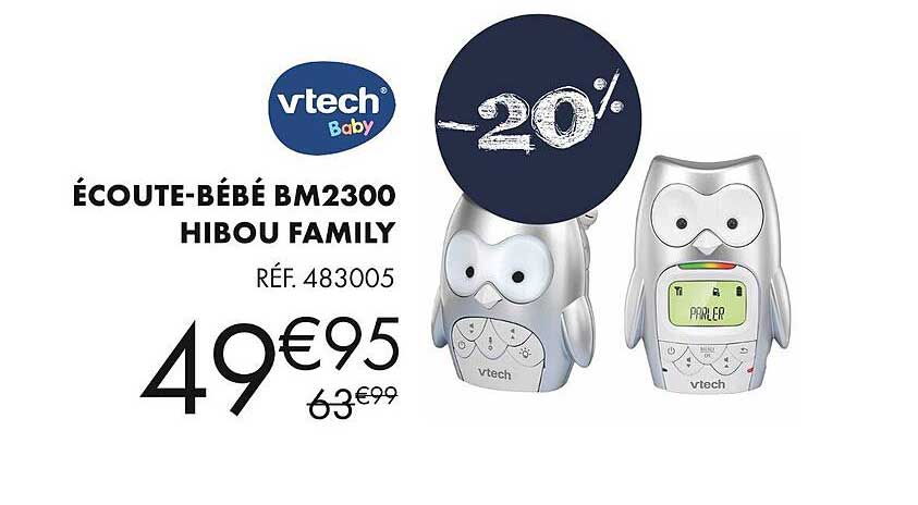 écoute-bébé Bm2300 Hibou Family Vtech Baby