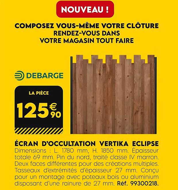 écran d'occultation vertika eclipse debarge