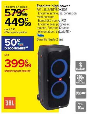 enceinte high power jbl