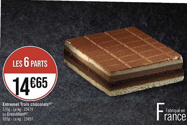 entremet trois chocolats