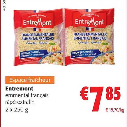 entremont emmental français râpé extrafin
