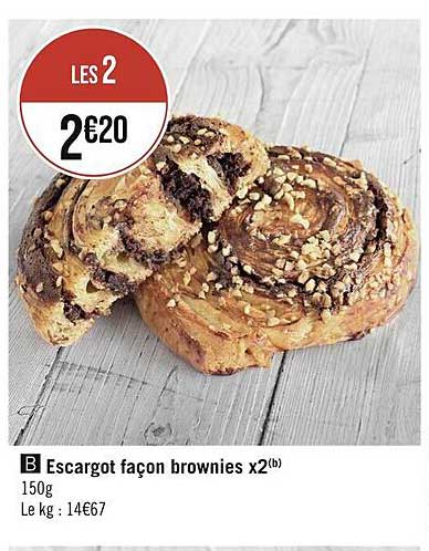 escargot façon brownies x2
