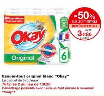 Essuie-tout Original Blanc "okay"