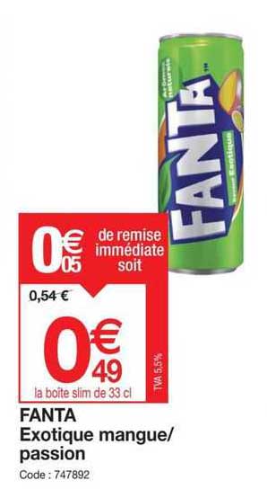 fanta exotique mangue/passion