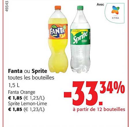 fanta ou sprite toutes les bouteilles