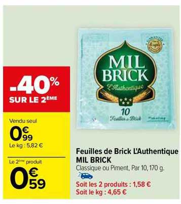 feuilles de brick l'authentique mil brick