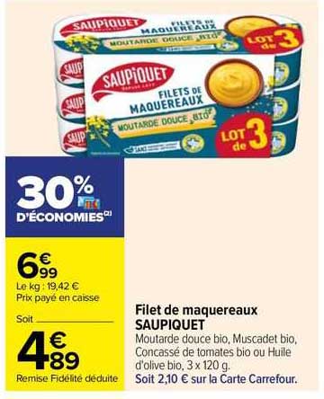 Filet De Maquereaux Saupiquet