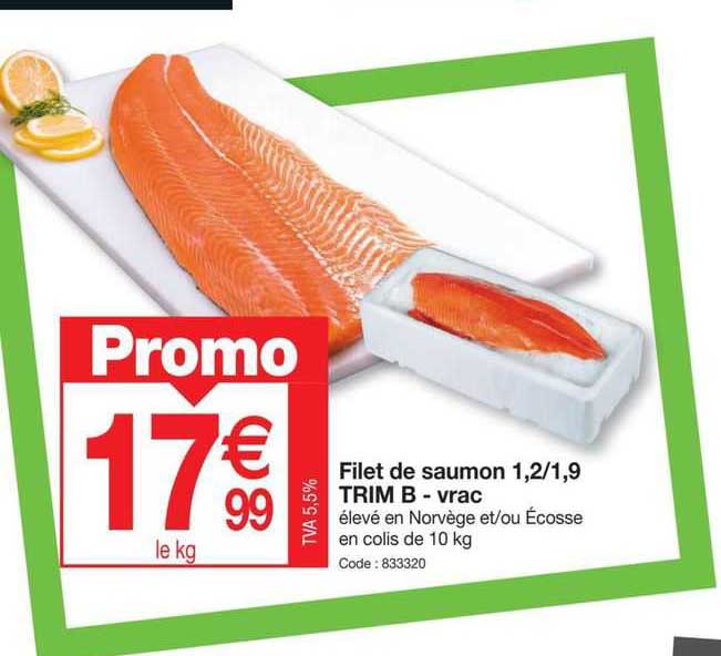 filet de saumon 1,2/1,9 trim b - vrac