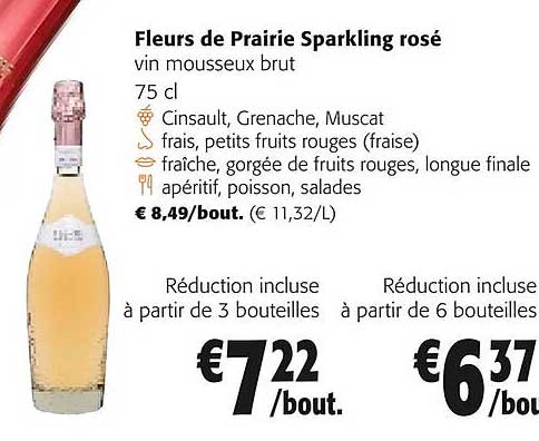 fleurs de prairie sparkling rosé