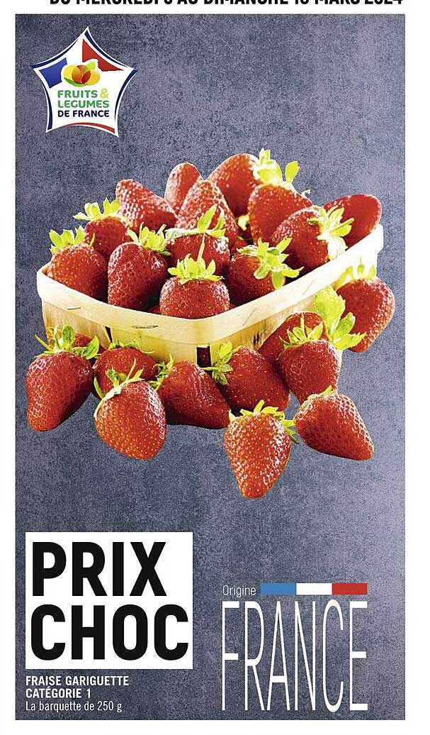 fraise gariguette catégorie 1